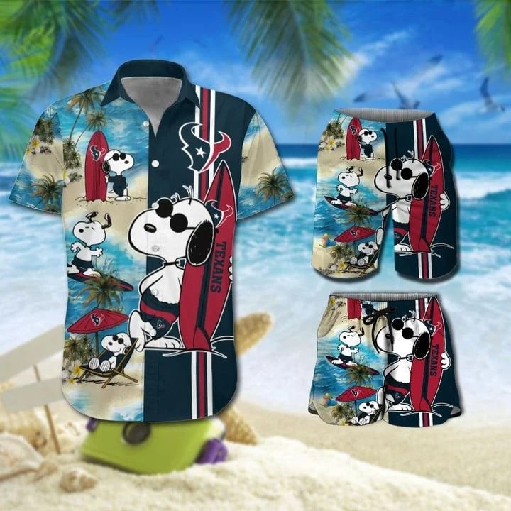 Snoopy And Houston Texans Hawaiian Shirt