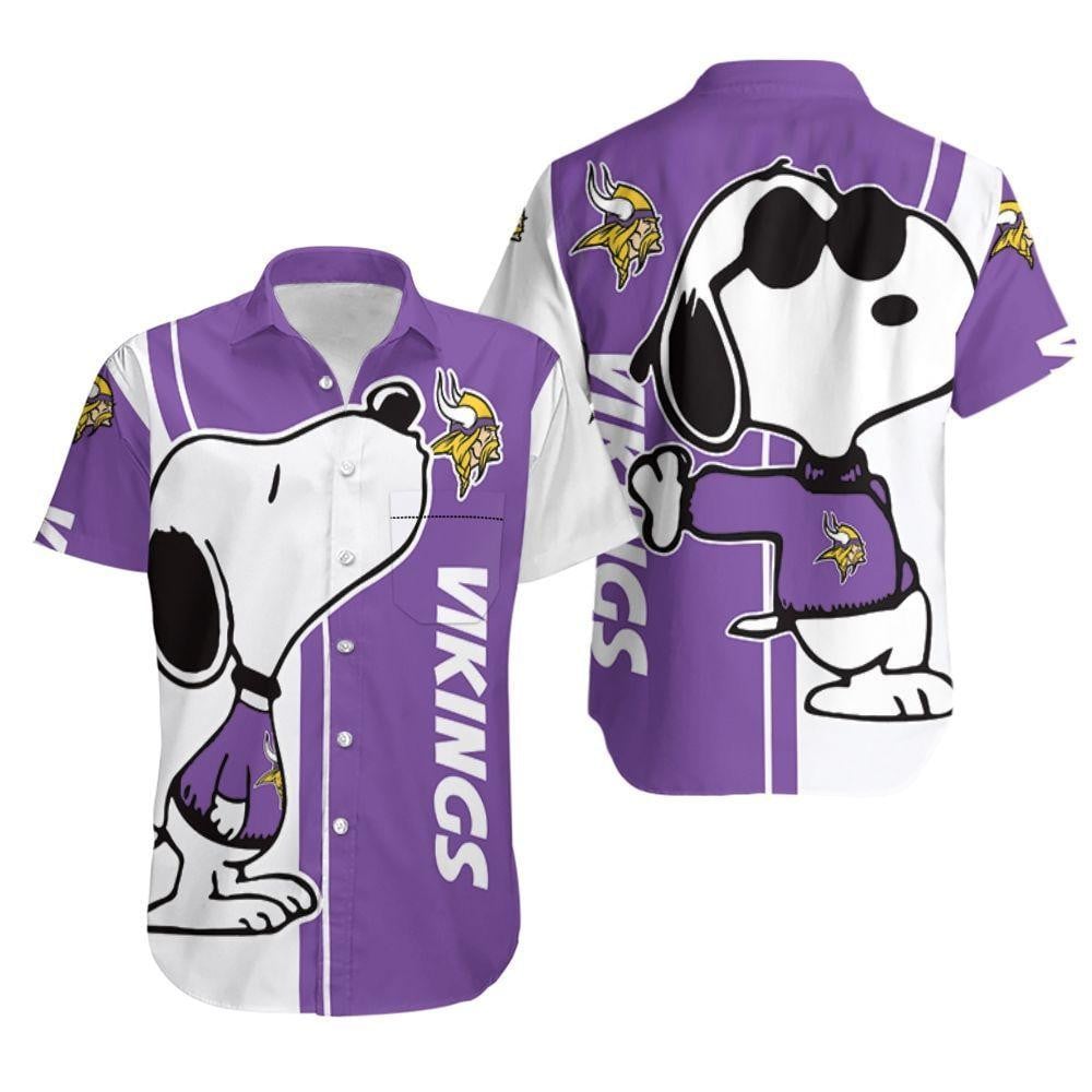 Minnesota Vikings Snoopy Lover 3d Printed Hawaiian Shirt