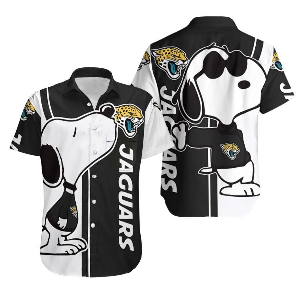 Beach Shirt Jacksonville Jaguars Snoopy Lover 3d Printed Hawaiian Shirt
