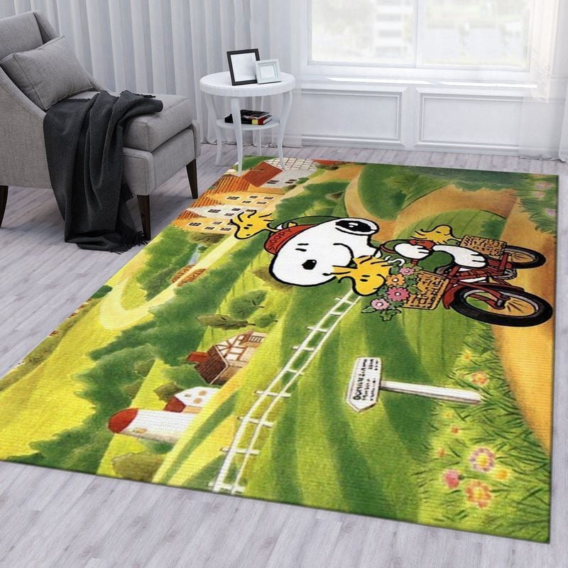Snoopy Area Rug Living Room Rug Home Decor Floor 990