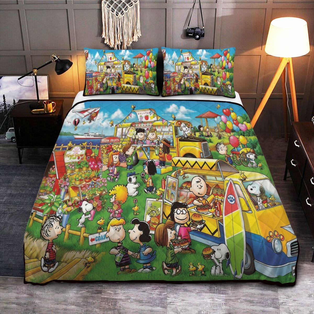 Party Snoopy Charlie Brown The Peanuts Cartoon Fan Gift,party Snoopy Charlie Brown The Peanuts Cartoon Duvet Quilt Bedding Set