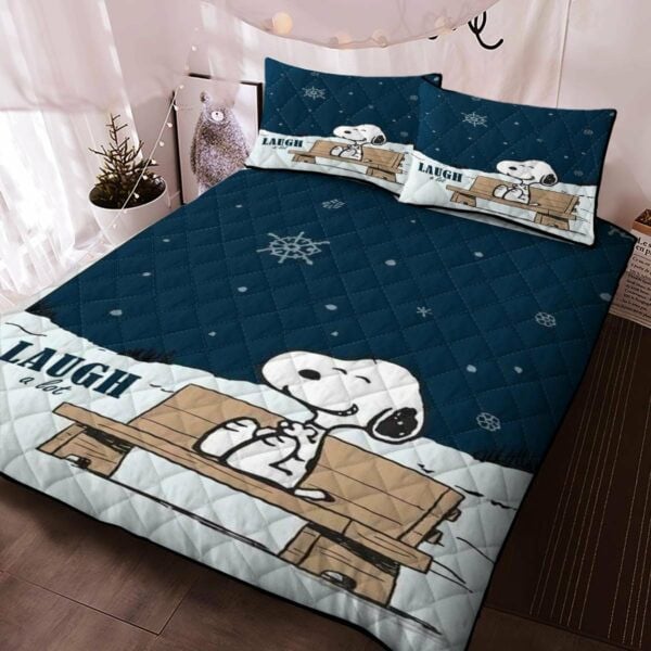 Peanuts Snoopy Laugh A Lot, Snoopy Fan Gift, Snoopy Duvet Quilt Bedding Set 799
