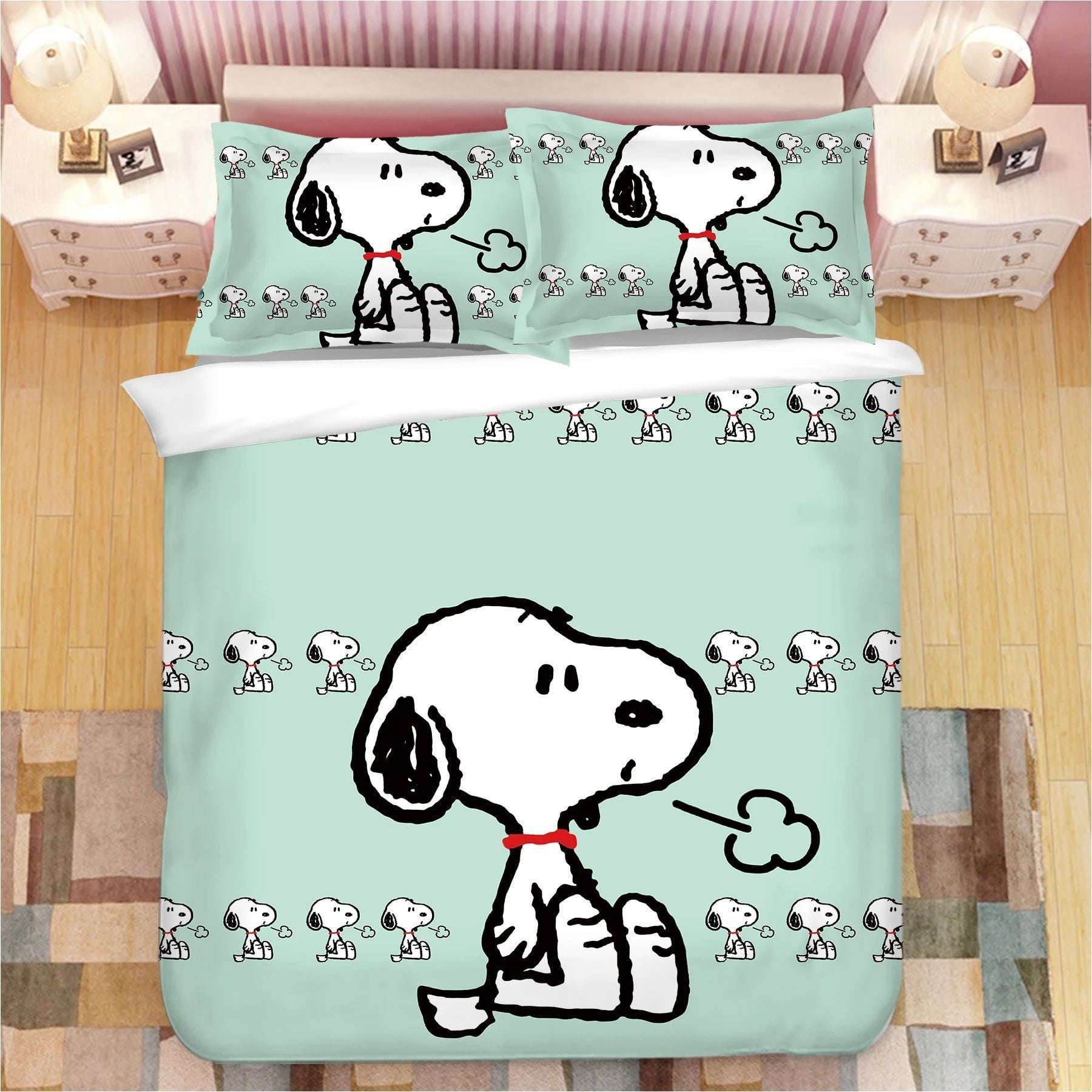 Peanuts Snoopy Duvet Quilt Bedding Set 261