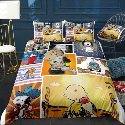 Snoopy And Friend Duvet Quilt Bedding Set