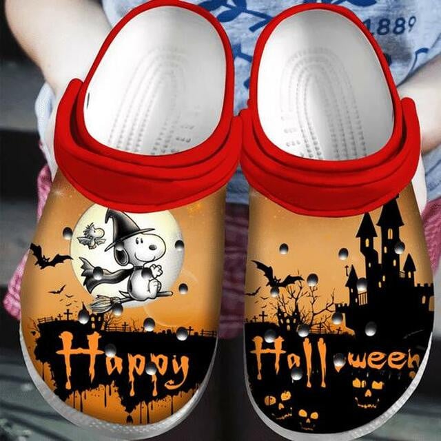 Snoopy Happy Halloween Crocs Crocband Clog Comfortable Water Shoes