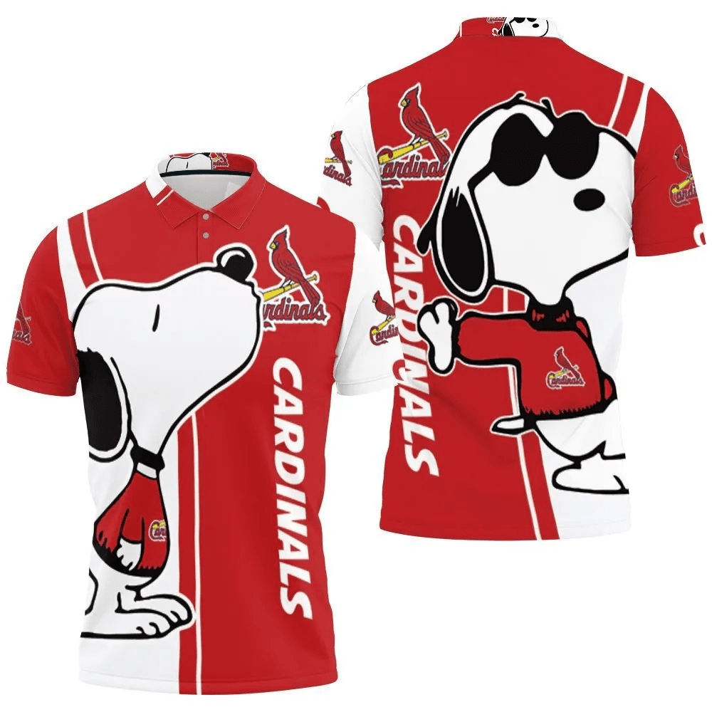 Mens & Womens St. Louis Cardinals Snoopy Lover 3D All Over Print Polo Shirt