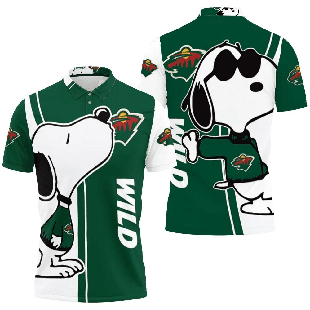 Mens & Womens Minnesota Wild Snoopy Lover 3d Printed Polo Shirt All Over Print Shirt 3d T-shirt