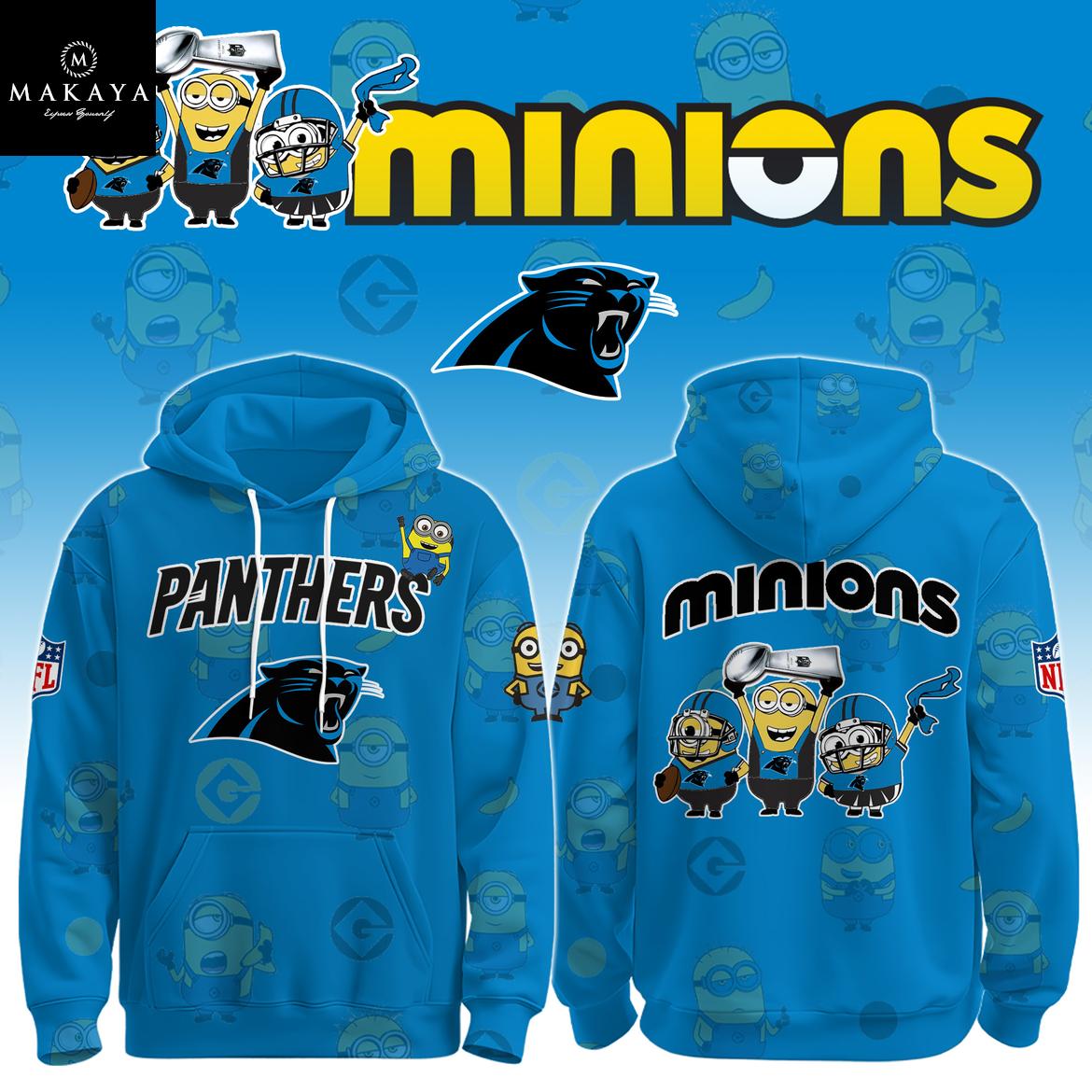 Carolina Panthers x Minions Celebrate NFL Holiday Game 2025 Hoodie T-Shirt 