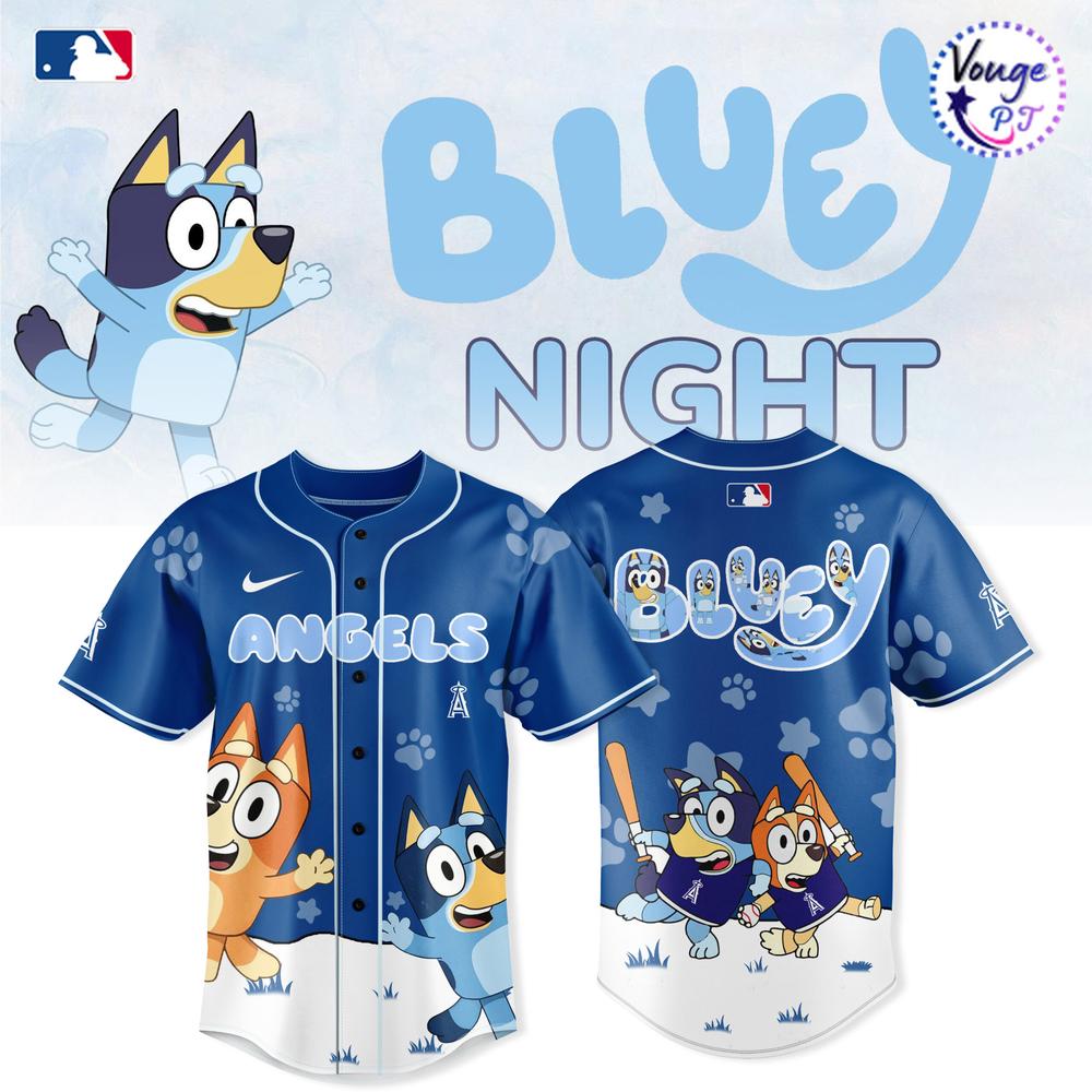 Los Angeles Angels x Bluey New Collection Baseball Jersey 