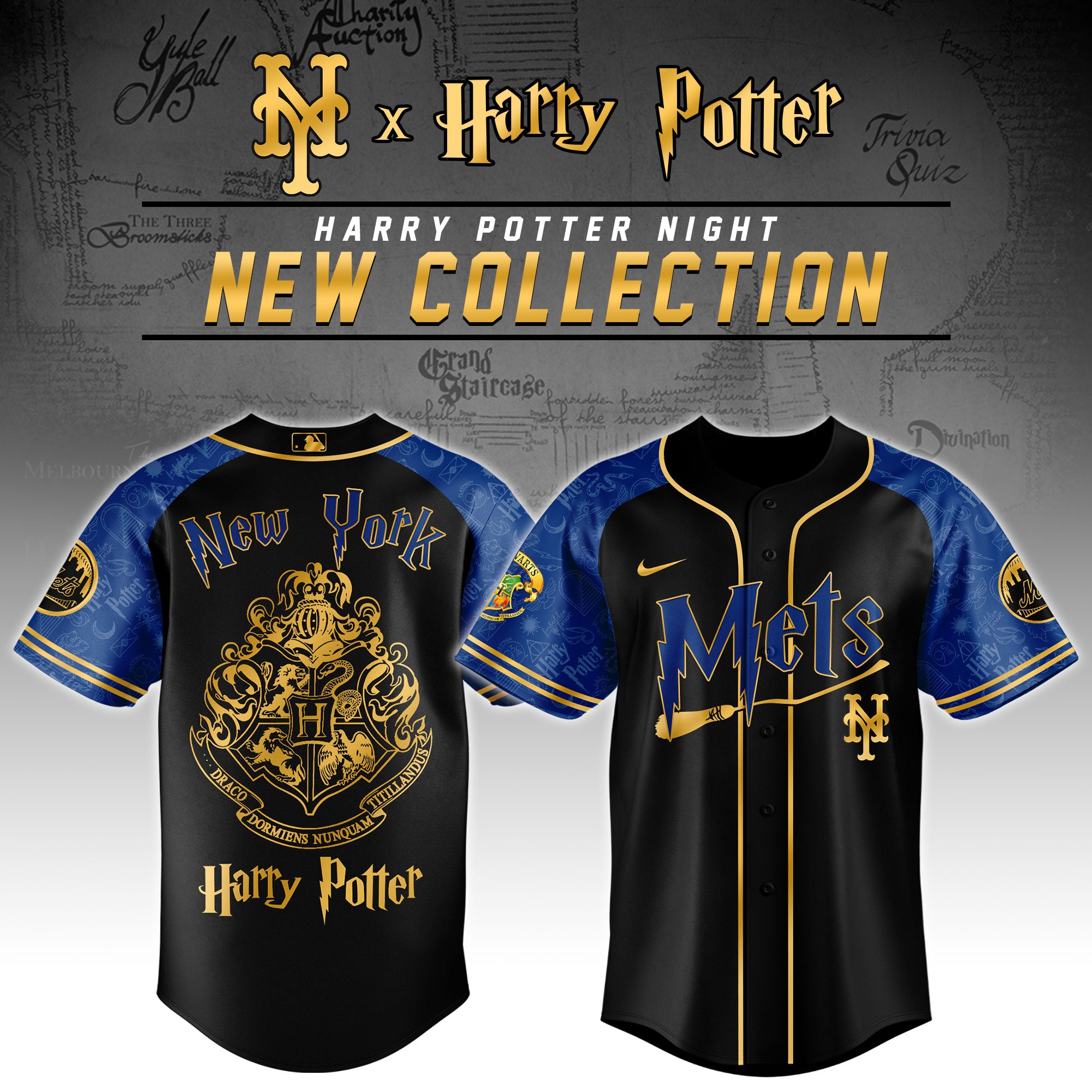 New York Mets Harry Potter Night Baseball Jersey 