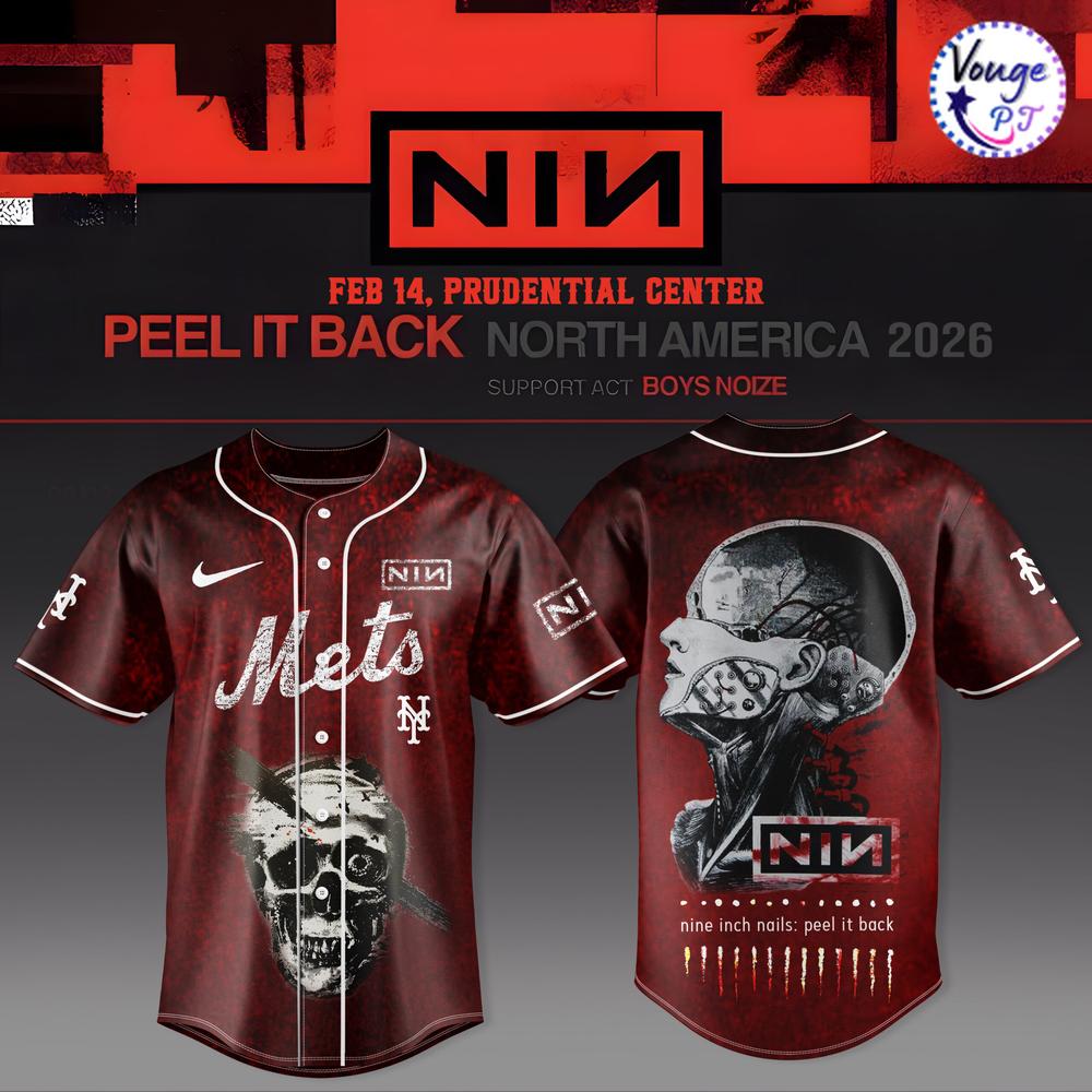 New York Mets x NIN Nine Inch Nails Peel It Back Baseball Jersey 