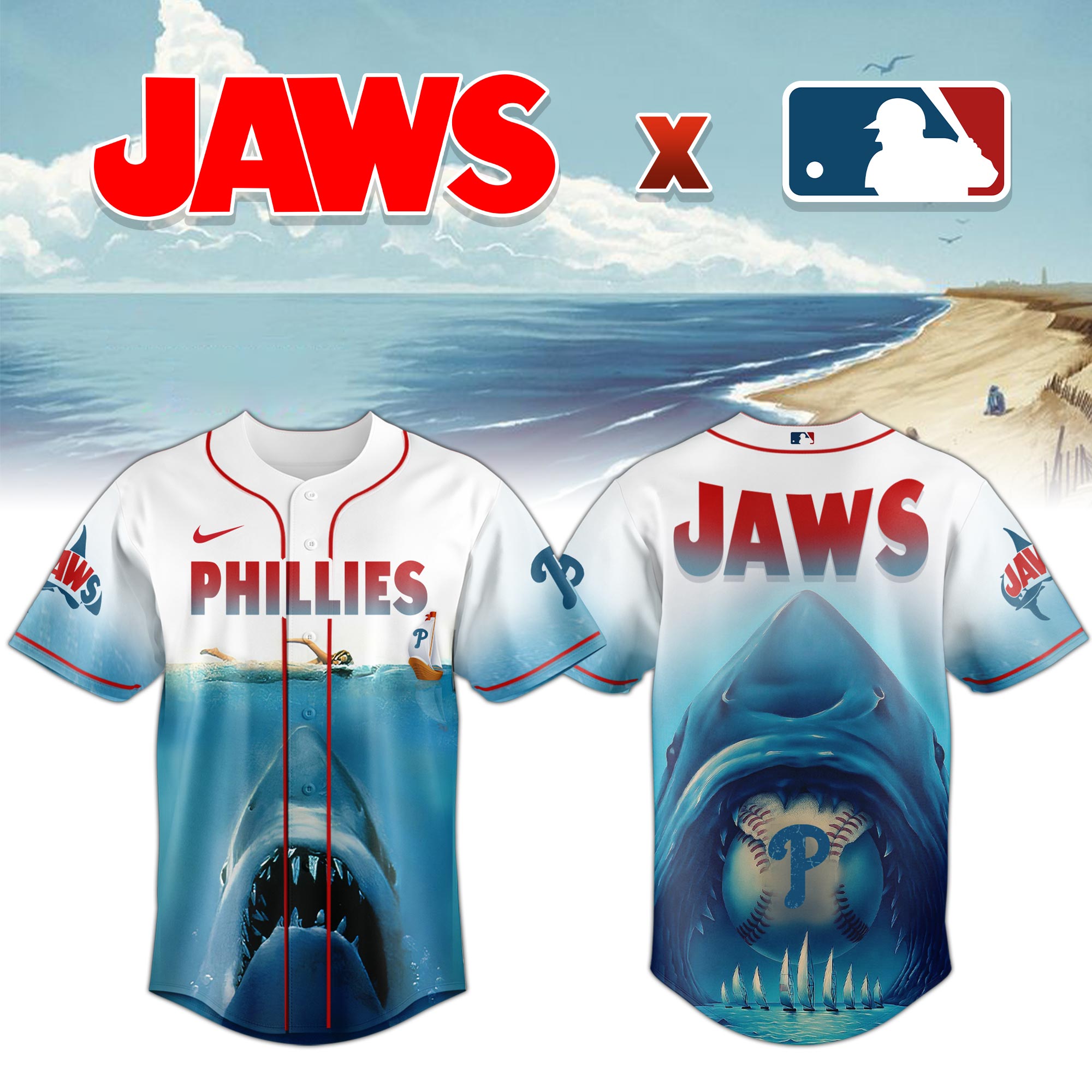 Philadelphia Phillies Jaws Shark Jersey