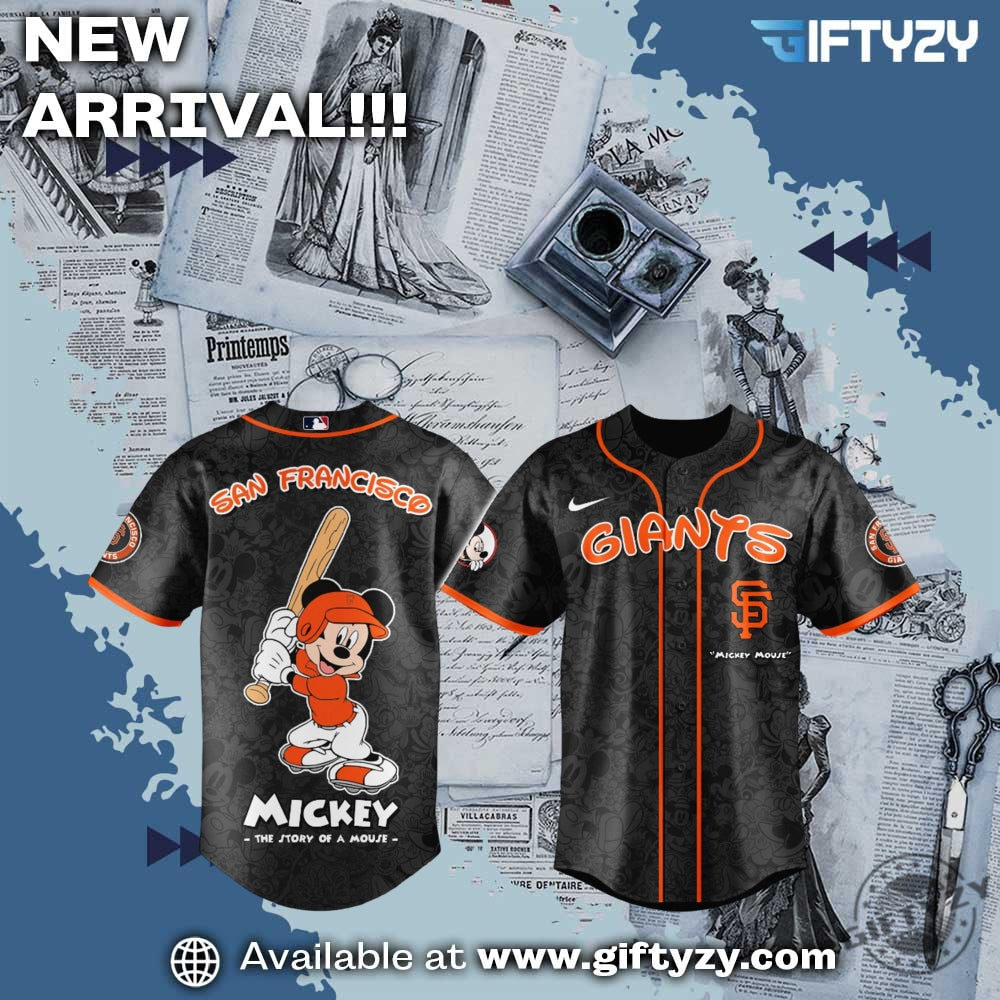 San Francisco Giants Mlb Baseball X Disney Mickey Mouse Night Game Jersey 