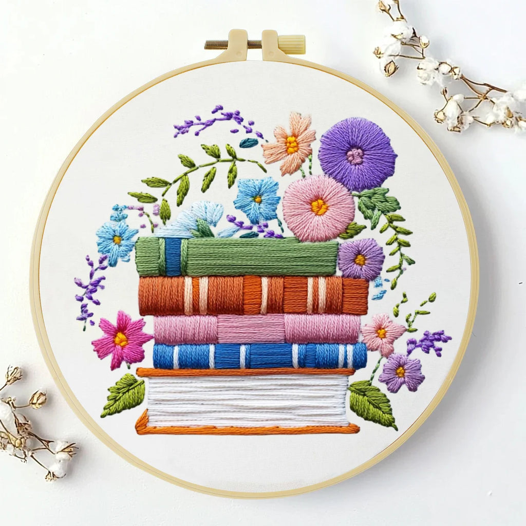 1pc 20X20CM/15X15CM 7.87/6.3inch Book Embroidery Starter Kit DIY kit DIY embroidery kit manualidades Craft Painting Needle Art