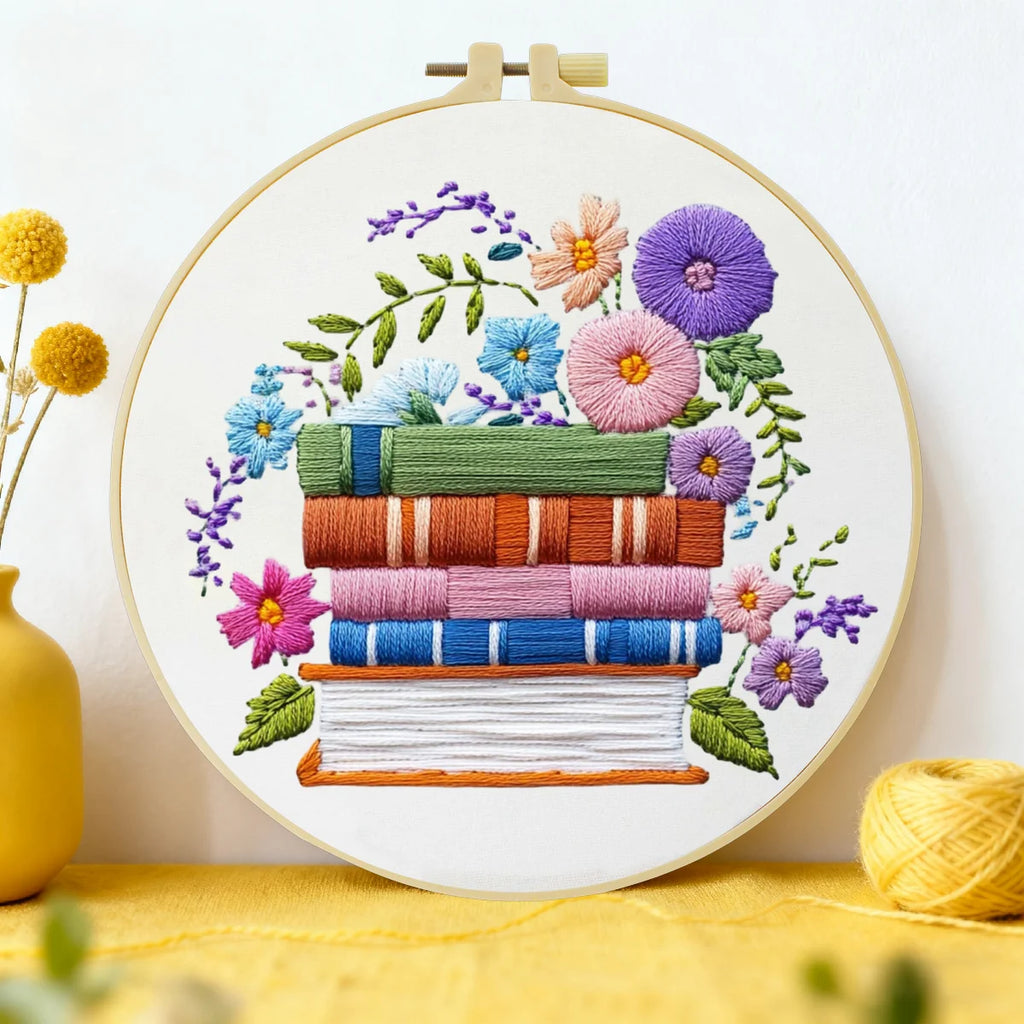 1pc 20X20CM/15X15CM 7.87/6.3inch Book Embroidery Starter Kit DIY kit DIY embroidery kit manualidades Craft Painting Needle Art
