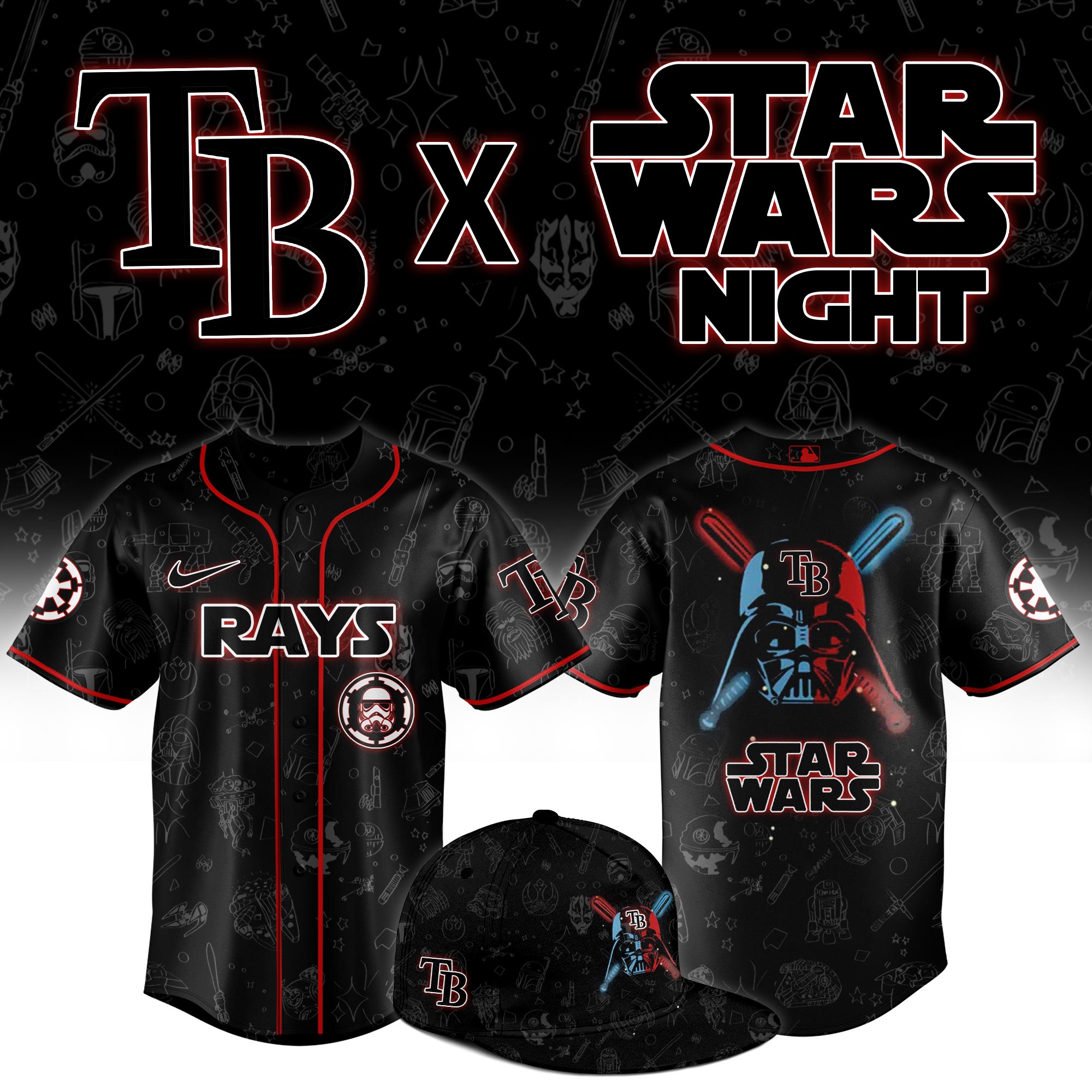Tampa Bay Rays 2025 Star Wars Night Jersey 