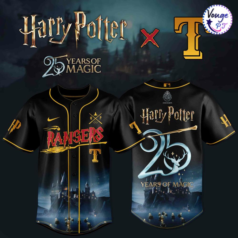 Texas Rangers x Harry Potter – 25 Years of Magic Baseball Jersey 