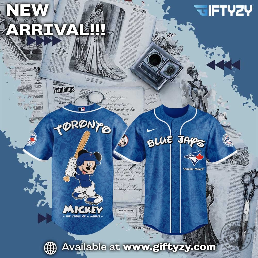 Toronto Blue Jays Mlb Baseball X Disney Mickey Mouse Night Game Jersey 