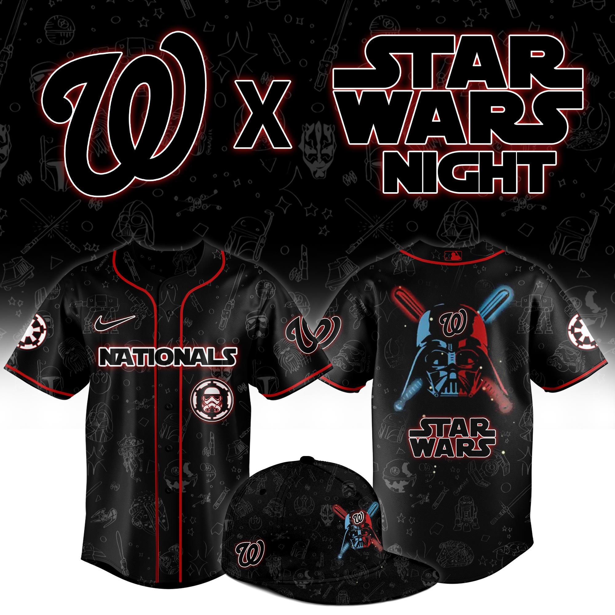 Washington Nationals 2025 Star Wars Night Limited Jersey 