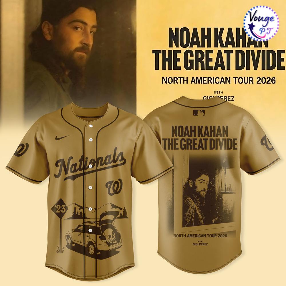Washington Nationals x Noah Kahan The Great Divide Tour 2026 Baseball Jersey 
