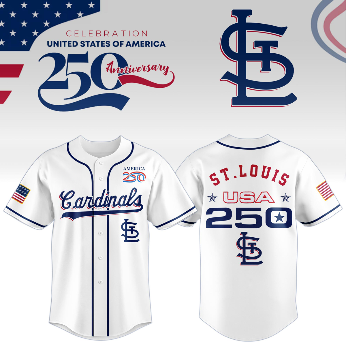 St. Louis Cardinals x Celebration USA 250 Anniversary 