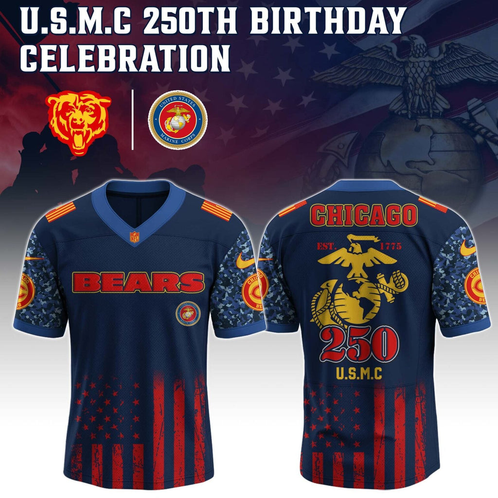 Chicago Bears NFL x U.S.M.C 250TH Birthday Special Edition Jersey