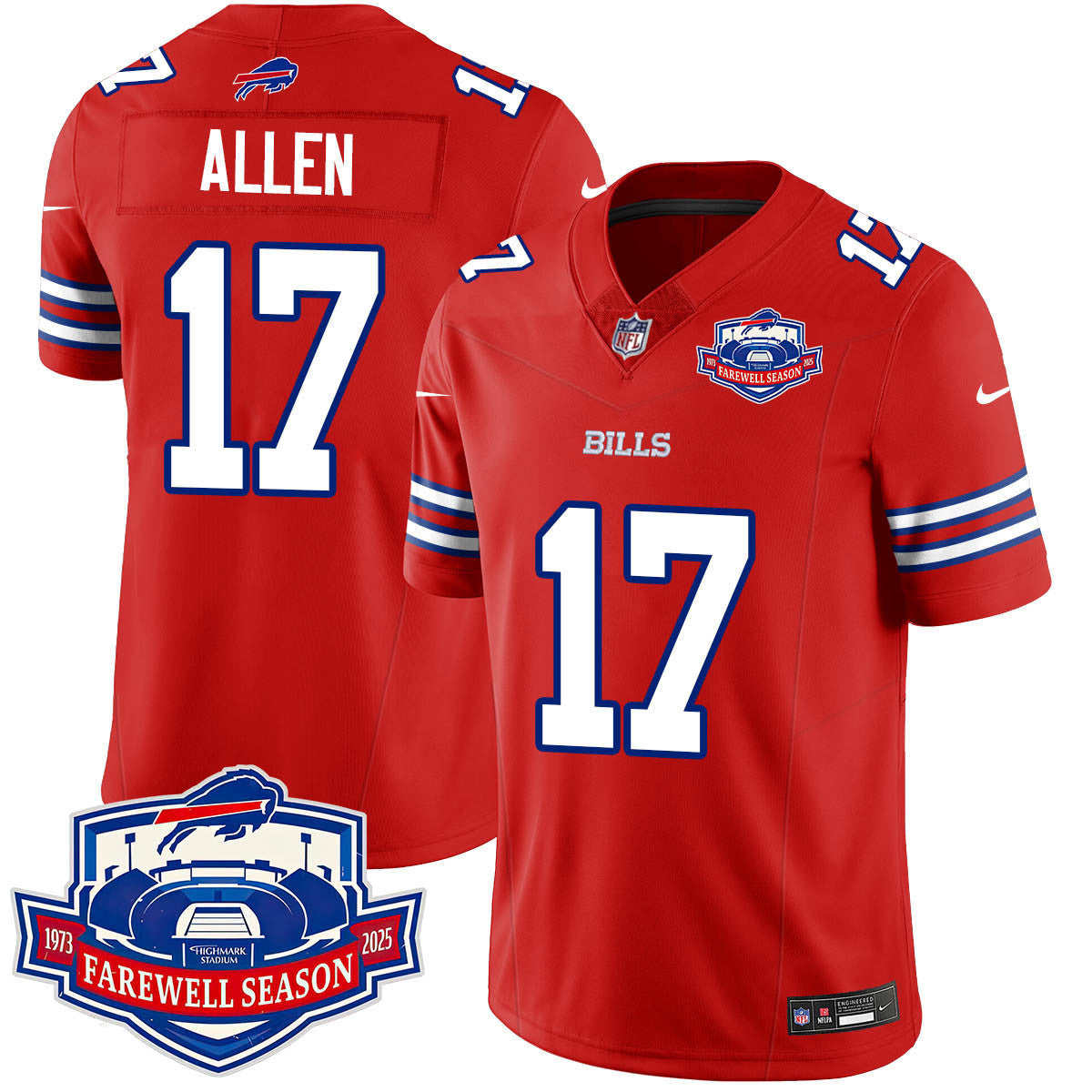 Buffalo Bills 2025 Jersey All Stitched - Farewell to Highmark Stadium