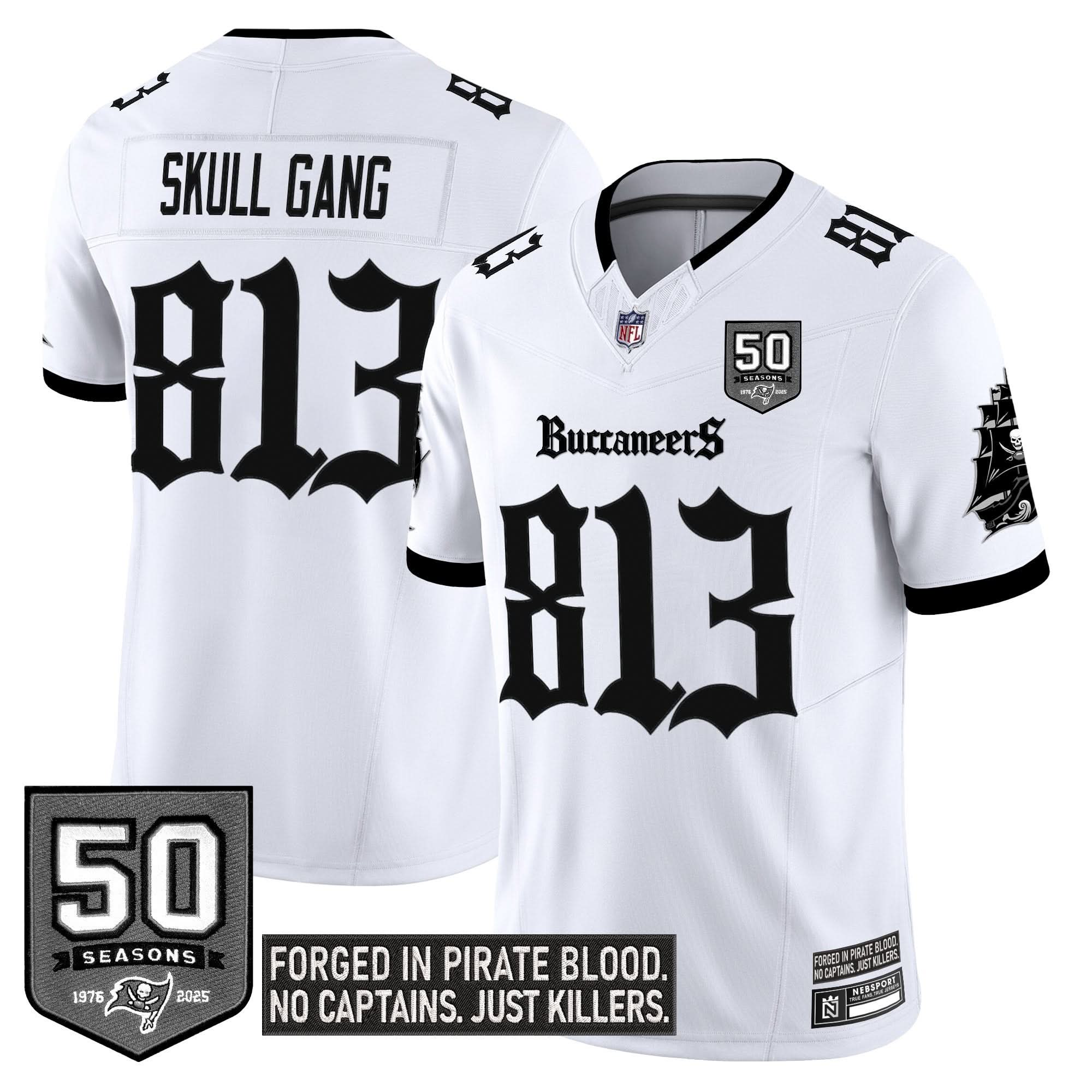 Tampa Bay Buccaneers 'Gothic Pirate Shadows Edition' Limited Jersey - All Stitched