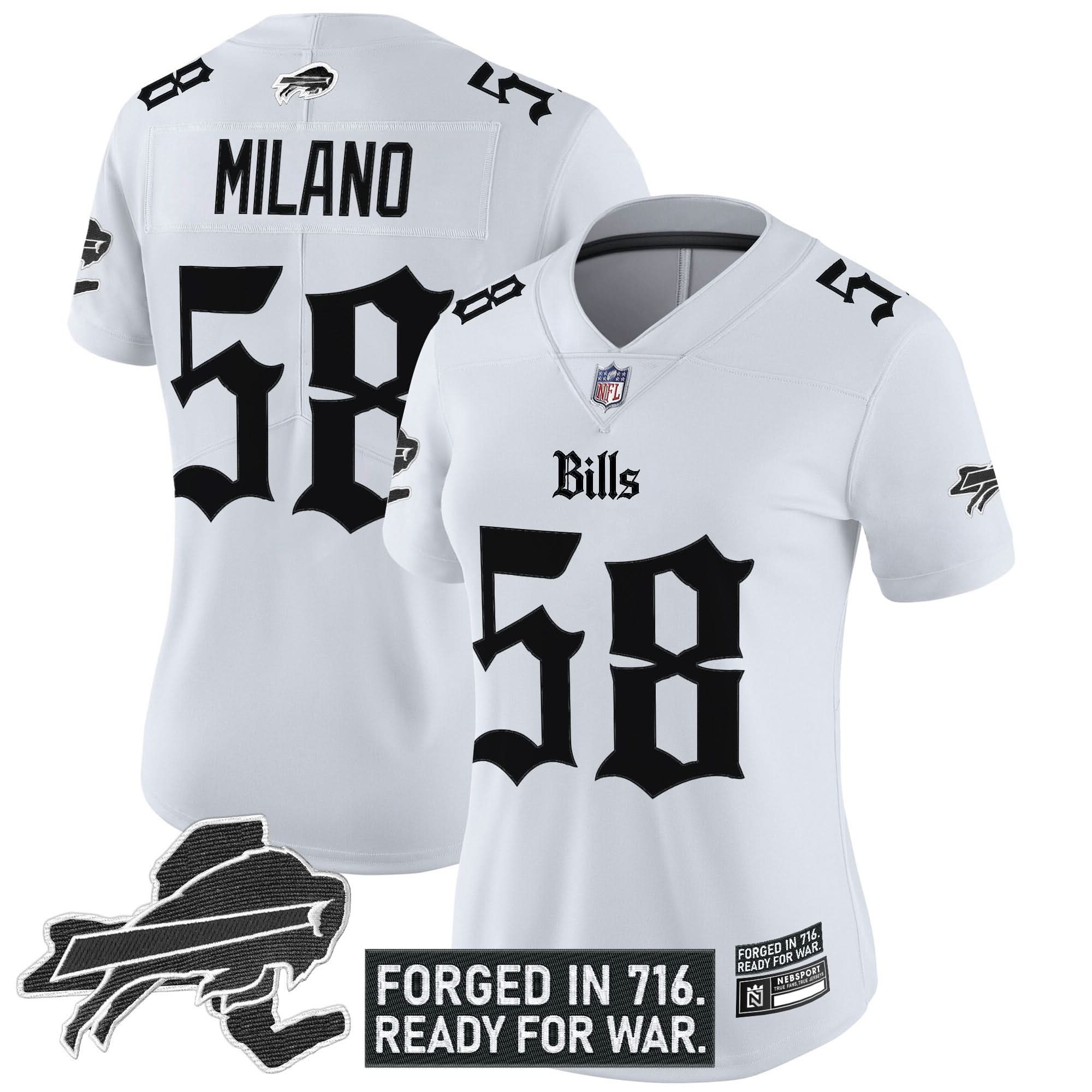 Women's Buffalo Bills 'Gothic Cold Front Edition' Vapor Limited Jersey - All Stitched